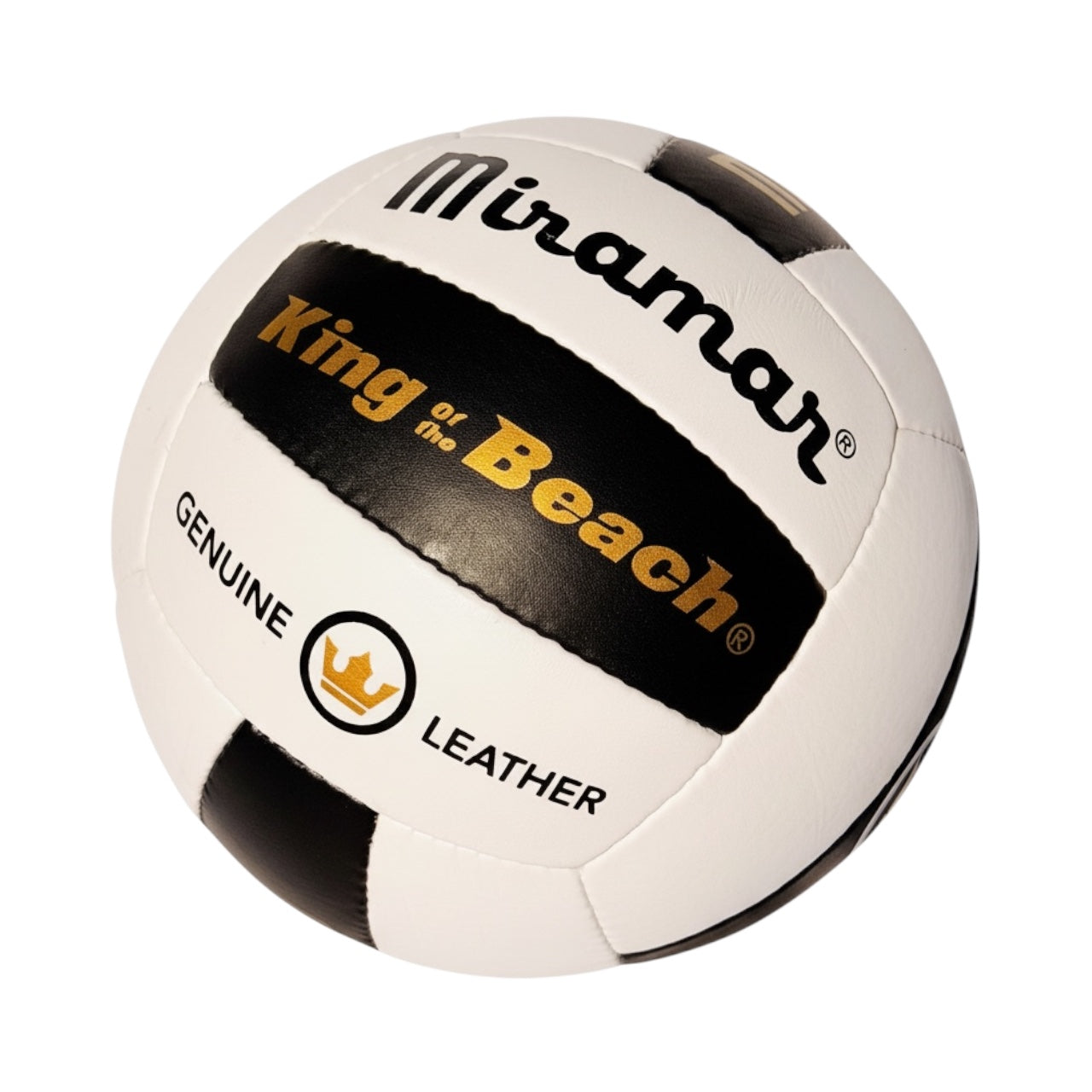 Miramar King of the Beach KOTB PRO GL genuine leather handmade beach volleyball on a white background