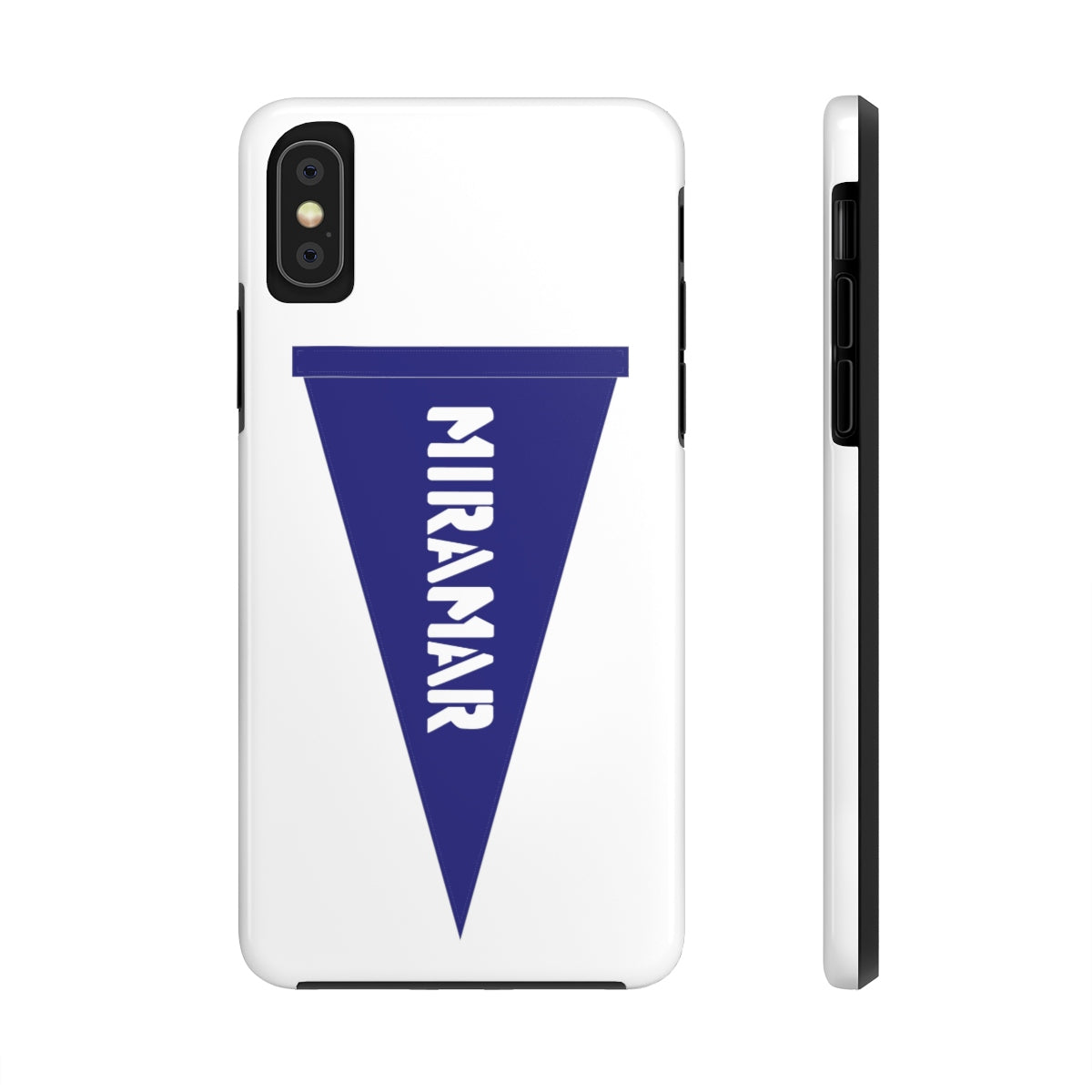 Miramar Blue Flag White Mate Tough Phone Cases