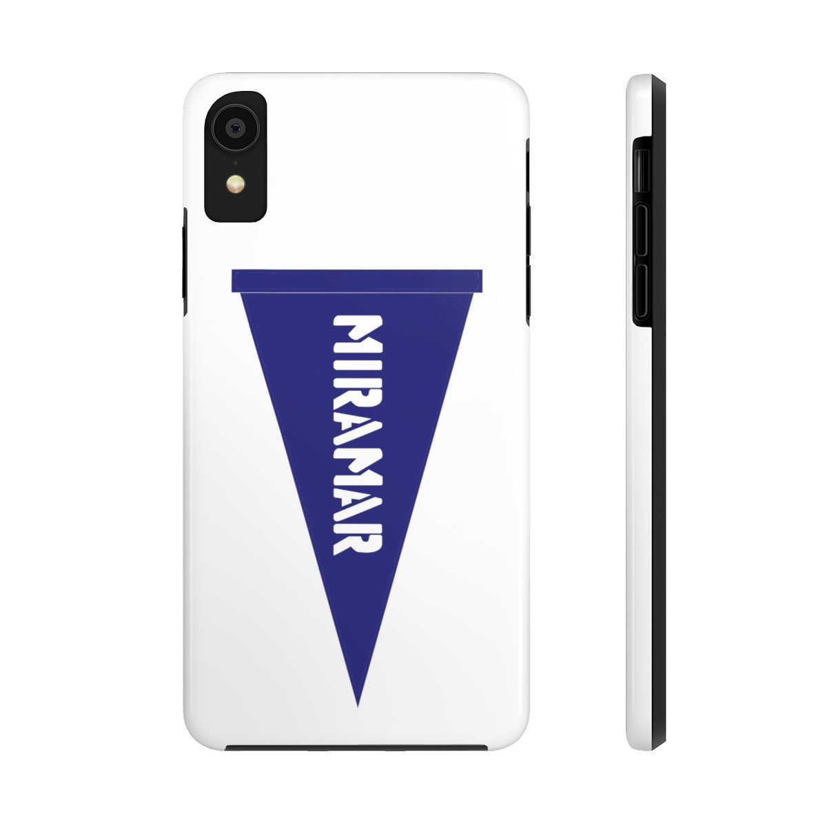 Miramar Blue Flag White Mate Tough Phone Cases