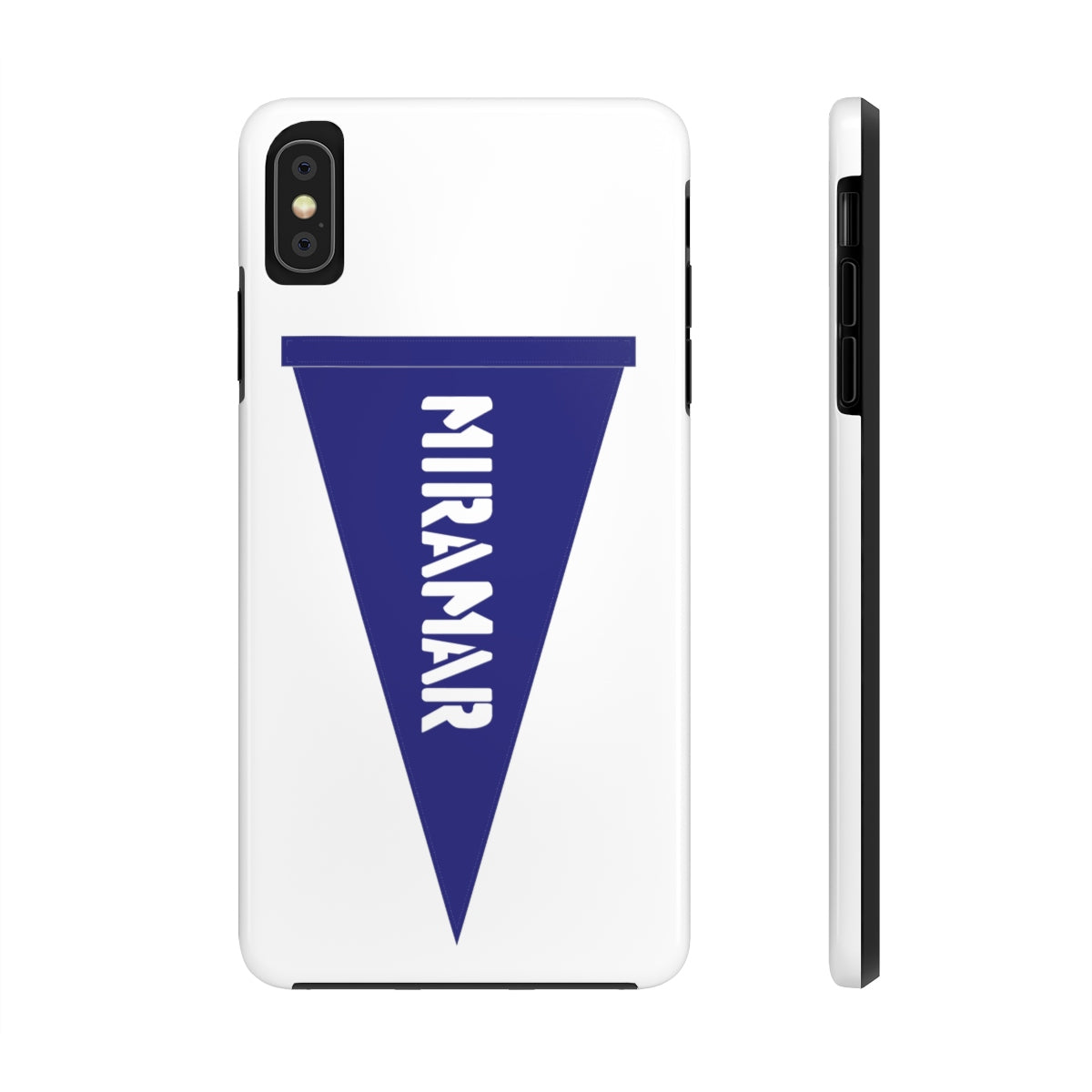 Miramar Blue Flag White Mate Tough Phone Cases