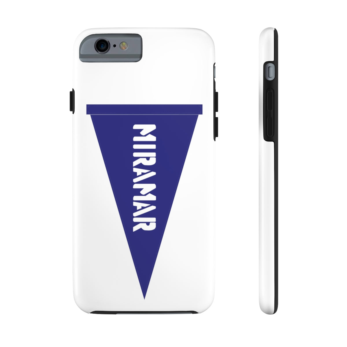 Miramar Blue Flag White Mate Tough Phone Cases