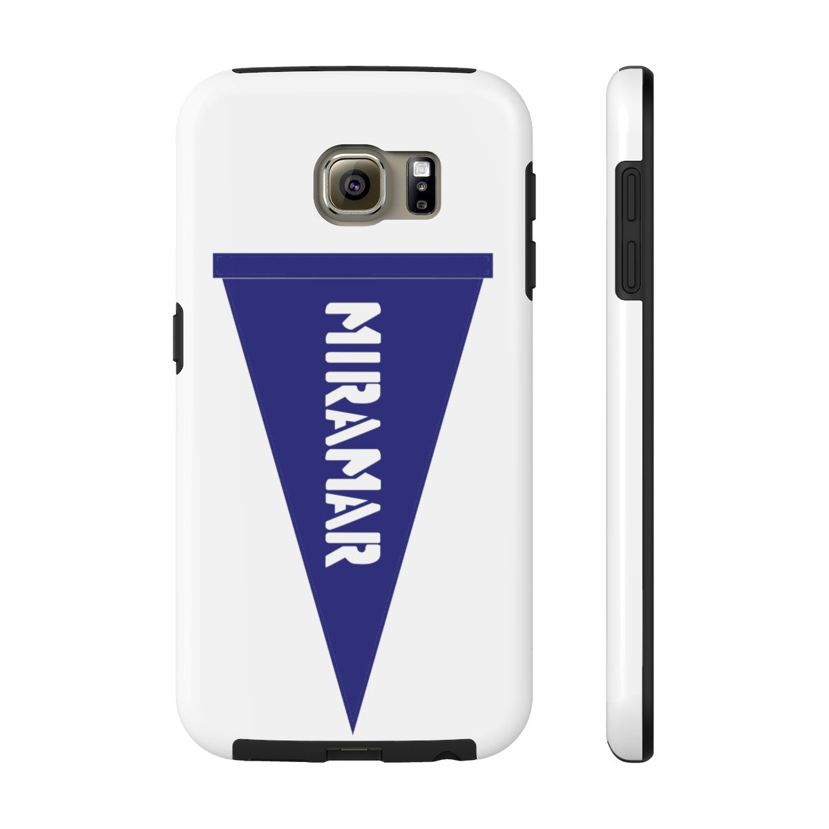 Miramar Blue Flag White Mate Tough Phone Cases