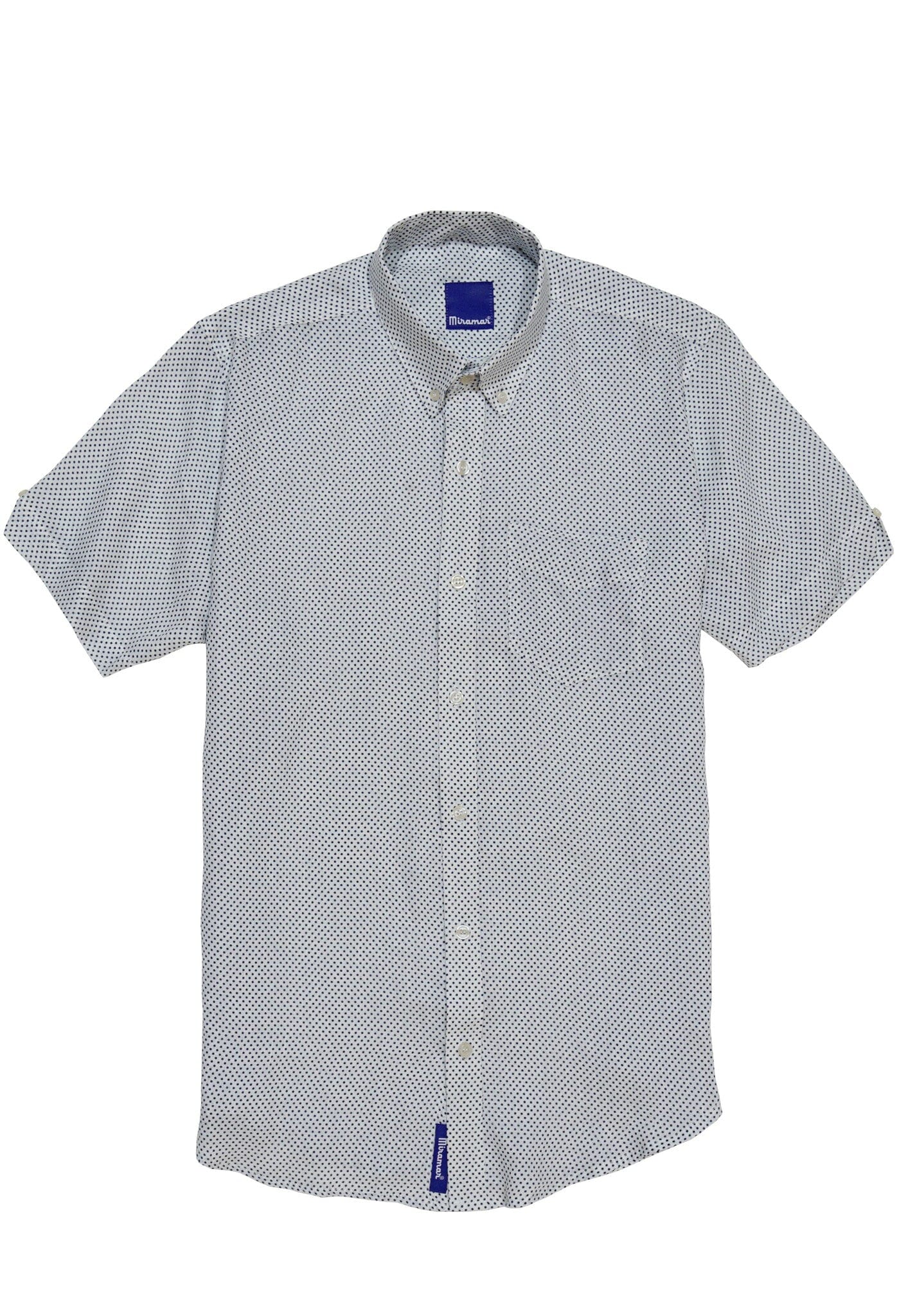 Polka Dot SS Linen Button Down