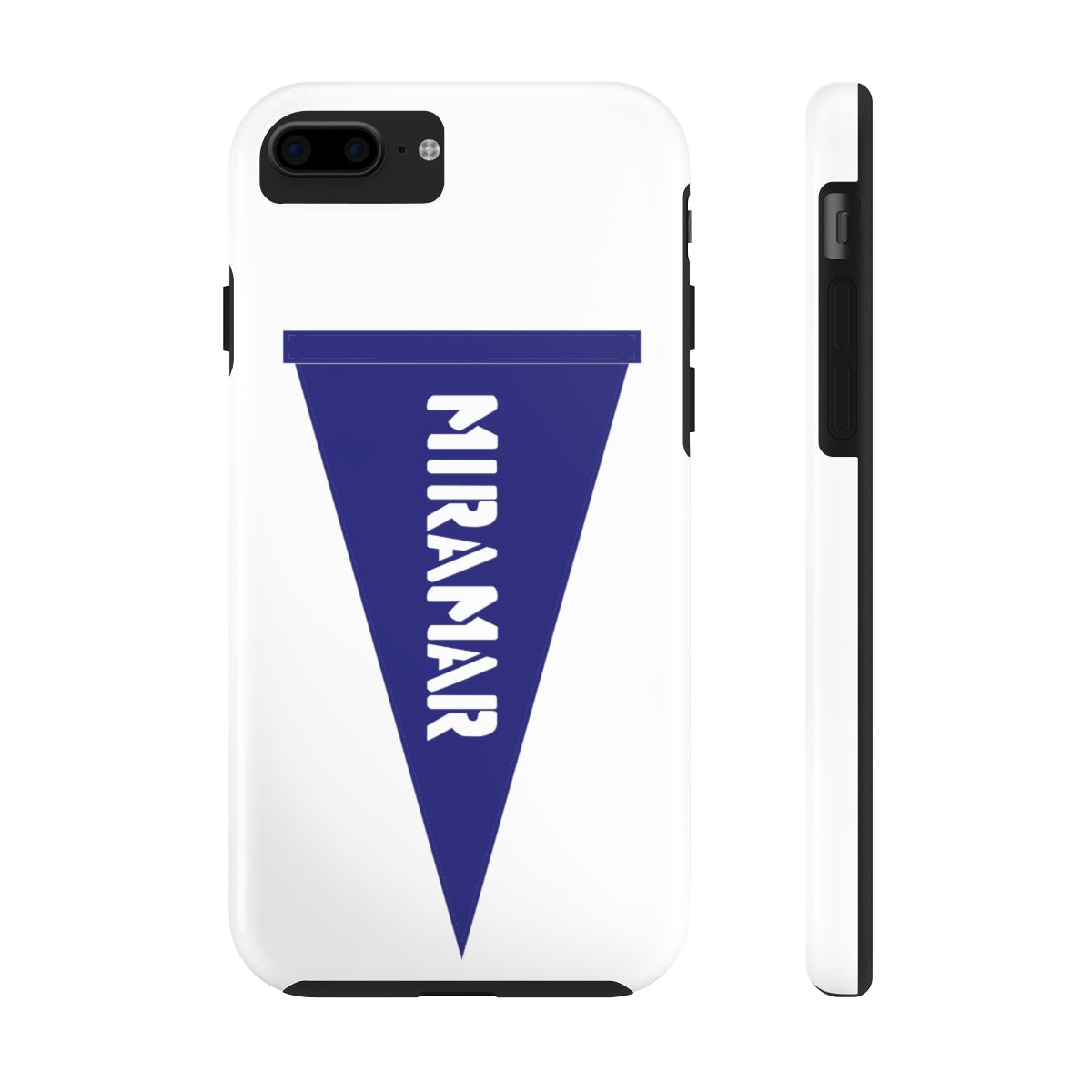 Miramar Blue Flag White Mate Tough Phone Cases