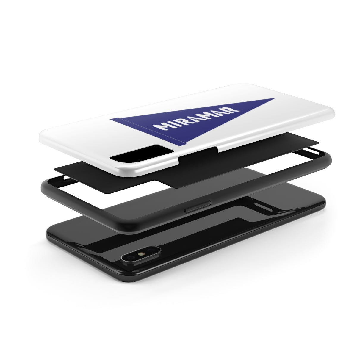 Miramar Blue Flag White Mate Tough Phone Cases