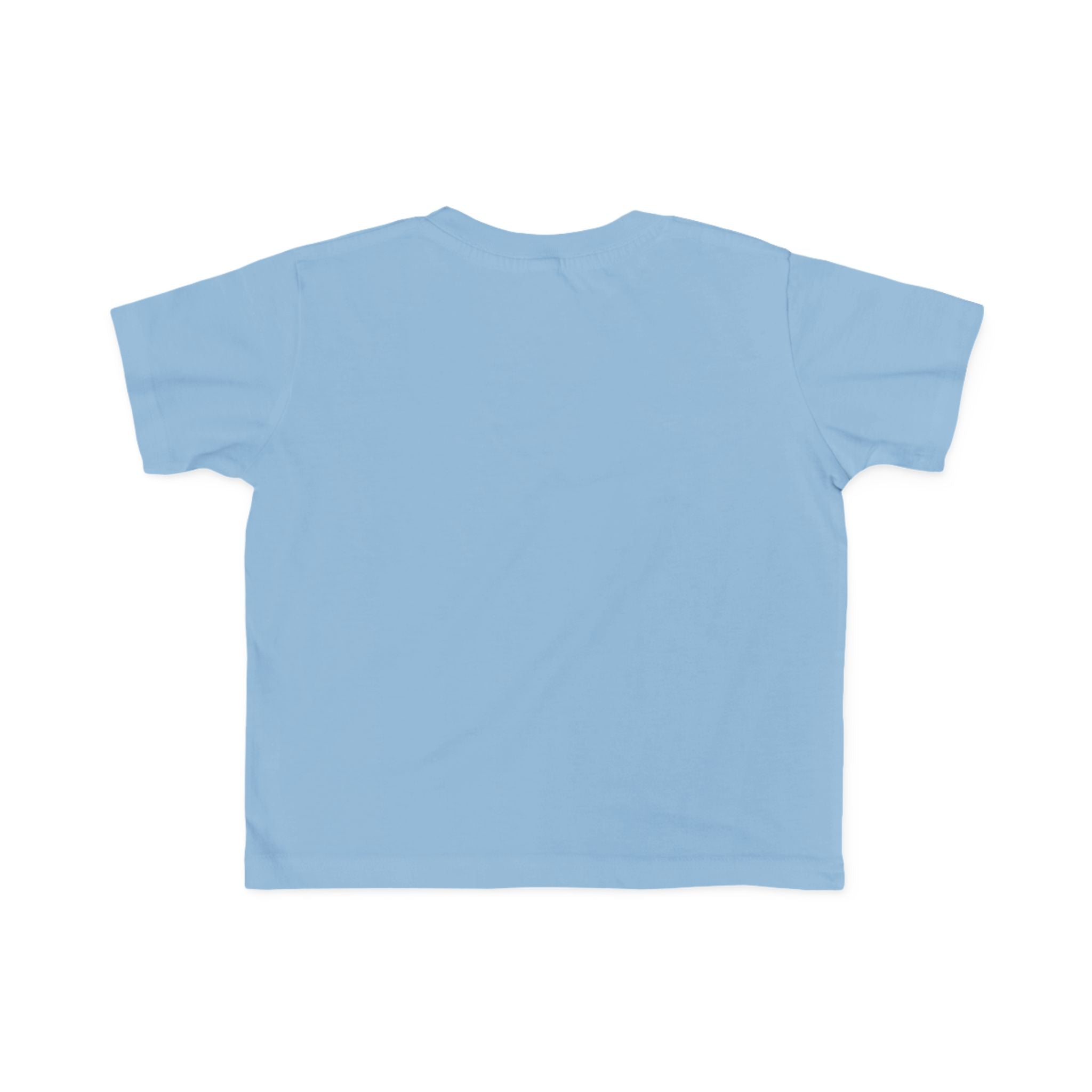 Plain light blue t-shirt on a white background