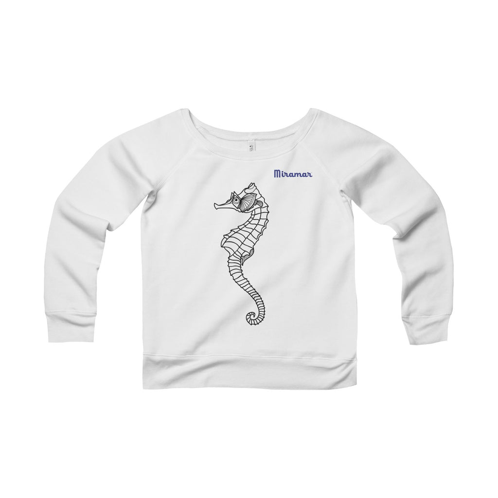 Miramar® Seahorse Collection Women's Sponge Fleece Wide Neck Sweatshirt