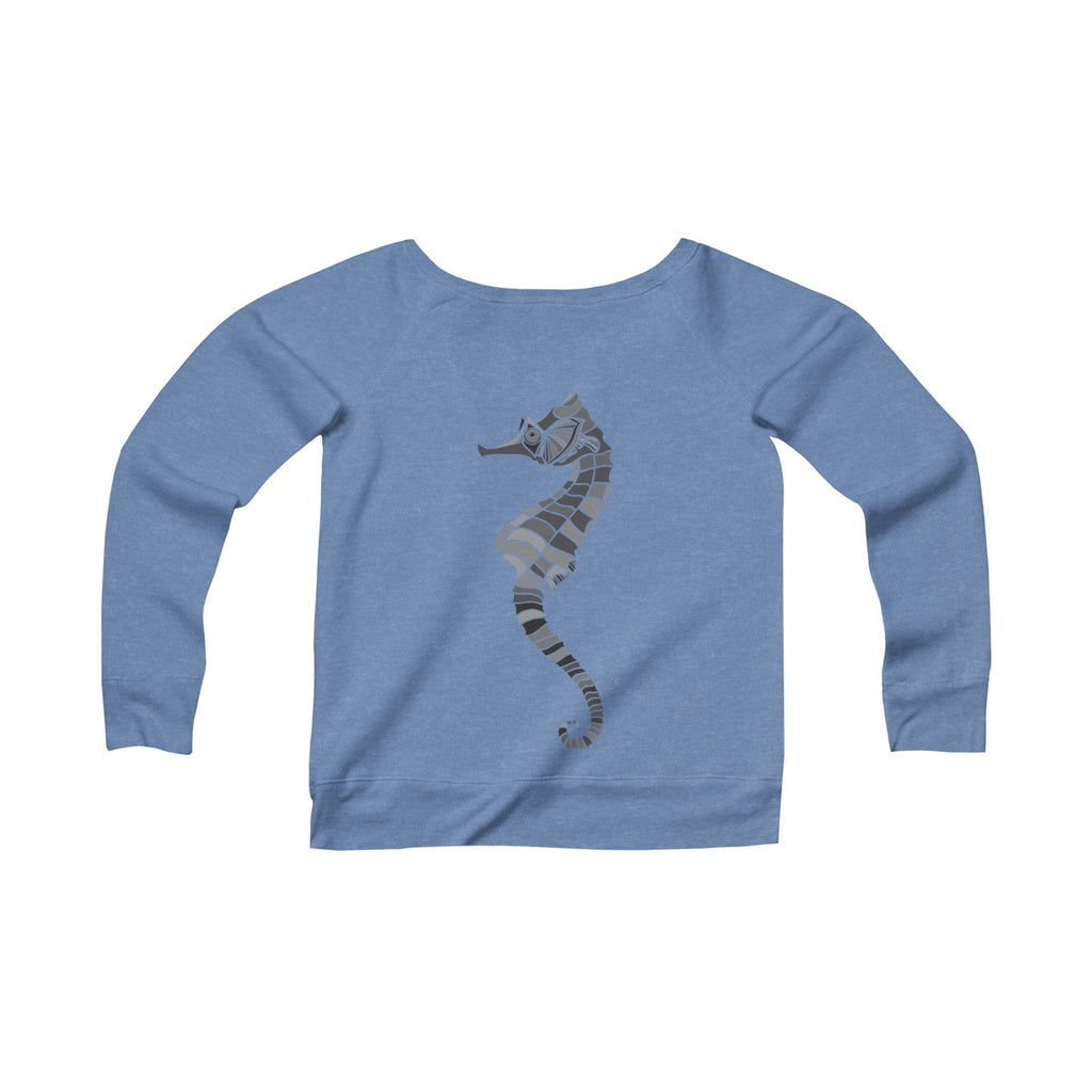 Miramar® Seahorse Collection Women's Sponge Fleece Wide Neck Sweatshirt