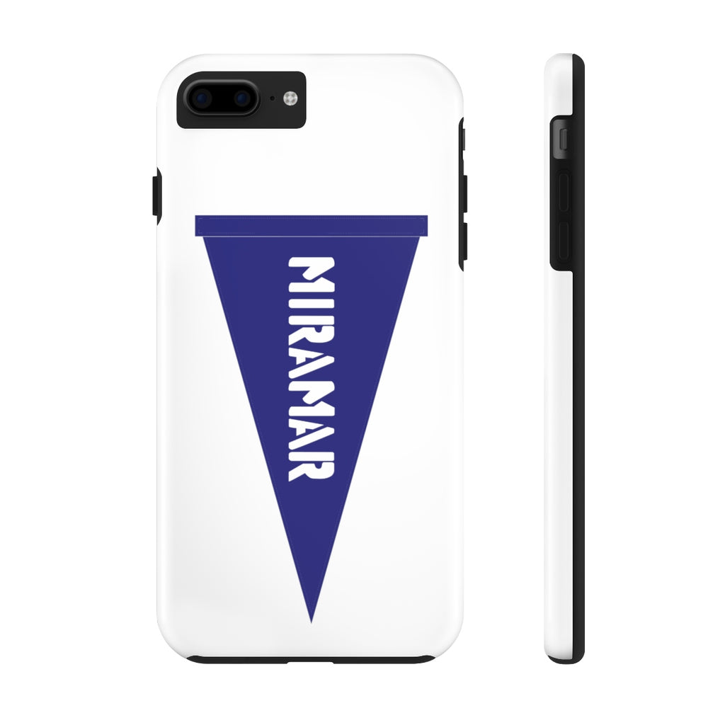Miramar Blue Flag White Mate Tough Phone Cases